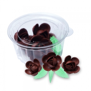 Róże klasyczne brązowe- zestaw dekoracji waflowych