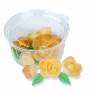 Róże klasyczne cieniowane herbaciane- zestaw dekoracji waflowych