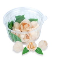 Róże klasyczne ecru- zestaw dekoracji waflowych