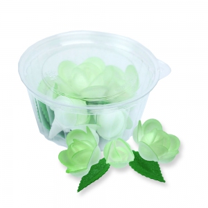 Róże klasyczne zielone cieniowanie- zestaw dekoracji waflowych