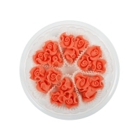 Róże mikro 18szt łososiowe ciemne