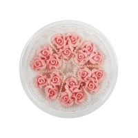 Róże mikro 18szt różowe jasne