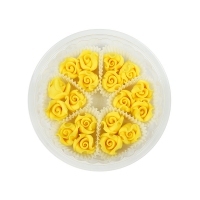 Róże mikro 18szt żółte ciemne