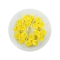 Róże mikro 18szt żółte jasne