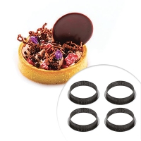 Silikomart Formy Kit Tarte Ring 100mm 4szt