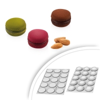 SILIKOMART MACARON 40 - Zestaw 2 form silikonowych MAKARONIKI