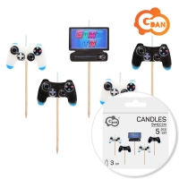 Świeczki urodzinowe - Pady do gry - 5szt