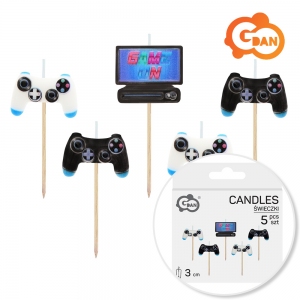 Świeczki urodzinowe - Pady do gry - 5szt