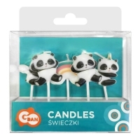 Świeczki urodzinowe - pikery Panda - 5szt