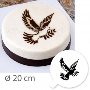 Szablon do aerografu - Komunijny - 20cm - GOŁĄB - 809