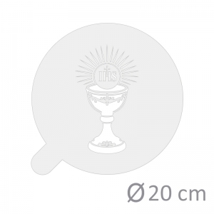 Szablon do aerografu - Komunijny - 20cm - Kielich + IHS - 808