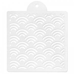 Szablon do dekoracji tortów i ciast ŁUKI - 13,5cm x 13,5cm