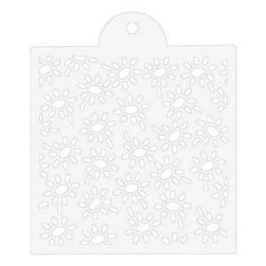 Szablon do dekoracji tortów i ciast STOKROTKI - 13,5cm x 13,5cm