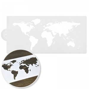 Szablon do dekoracji tortu - Mapa świata