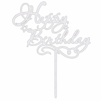 Topper - Happy Birthday 248 biały HDF