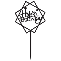 Topper - Happy Birthday geometryczne 2