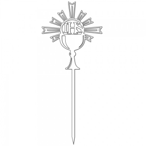 Topper - Kielich IHS z promieniami (287B)