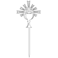Topper - Kielich IHS z promieniami (287B)