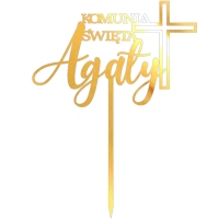 Topper - Krzyż Komunijny z imieniem (276LZ)