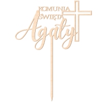 Topper - Krzyż Komunijny z imieniem (276S)