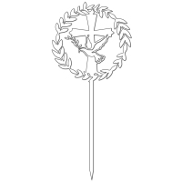 Topper - Krzyż z gołąbiem w laurach (286B)