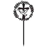 Topper - Krzyż z gołąbkiem w laurach (286C)