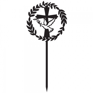 Topper - Krzyż z gołąbkiem w laurach (286C)