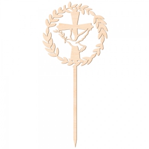 Topper - Krzyż z gołąbkiem w laurach (286S)