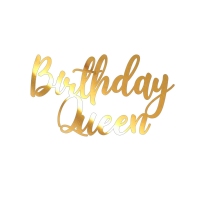 Topper na bok tortu - Birthday Queen (260LZ)