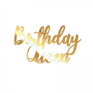 Topper na bok tortu - Birthday Queen (260LZ)