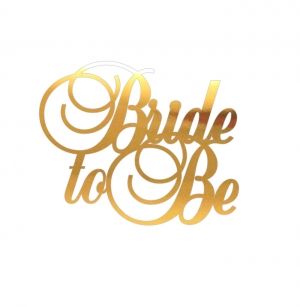 Topper na bok tortu - Bride to Be wz.1 (262LZ)