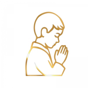 Topper na bok tortu - Chłopiec modlący się (296LZ)