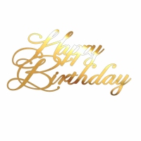 Topper na bok tortu - Happy Birthday pisane (252LZ)