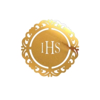 Topper na bok tortu - Hostia złota wz.2 - dekoracja komunijna (245LZ)