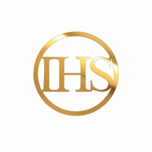 Topper na bok tortu - IHS w okręgu - dekoracja komunijna (236LZ)