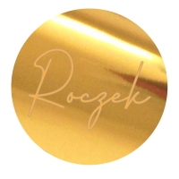 Topper na bok tortu - Kółko 6x6cm z Napisem "Roczek" (279LZ)