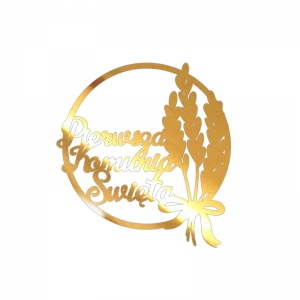 Topper na bok tortu - Okrąg z kłosami (261LZ)