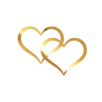 Topper na bok tortu - Serca łączone (259LZ)