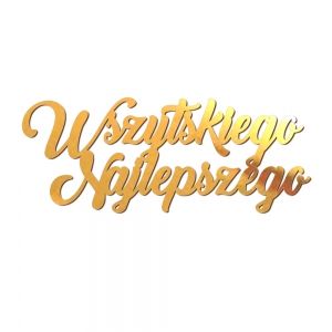 Topper na bok tortu - Wszystkiego Najlepszego (255LZ)