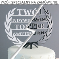 Topper na zamówienie - spersonalizowany - tworzywo pleksi