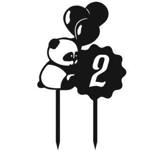 Topper - Panda + wiek (021C)