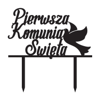 Topper Pierwsza Komunia Święta +gołąb (032C)