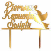 Topper Pierwsza Komunia Święta +gołąb (032LZ)
