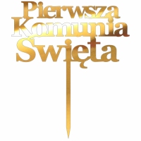 Topper - Pierwsza Komunia Święta - Napis (059LZ)