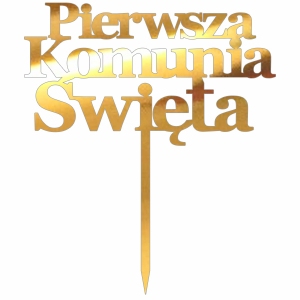 Topper - Pierwsza Komunia Święta - Napis (059LZ)