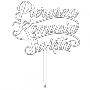 Topper Pierwsza Komunia Święta - pisana (061B)