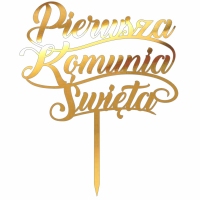 Topper Pierwsza Komunia Święta - pisana (061LZ)