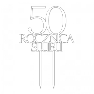 Topper - Rocznica Ślubu + cyfra wz.3 (307B)