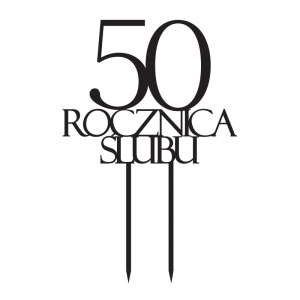 Topper - Rocznica Ślubu + cyfra wz.3 (307C)