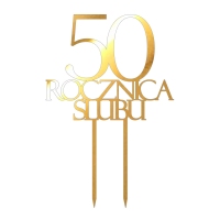 Topper - Rocznica Ślubu + cyfra wz.3 (307LZ)